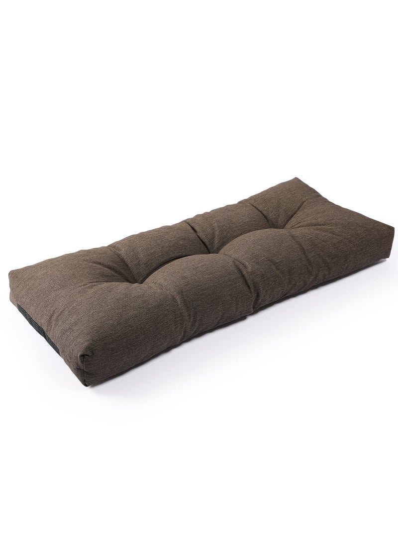 SUNROX SUNROX LokGrip Non Slip Tufted Memory Foam Bench Cushion FadeShield Water Resistant Durable Thicken OutdoorIndoor Bench Seat Pads 36x14x4 inch Heather Chestnut 