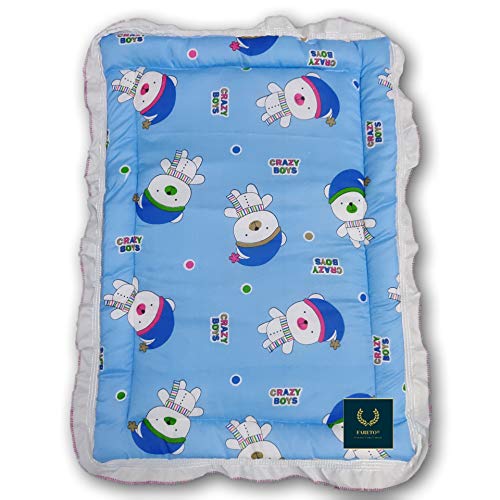 Fareto Newborn Baby Lacy Muslin Cotton Godari Cradle Bed (Multicolour, 0-12 Months, Pack of 3), Lightweight - Image 5