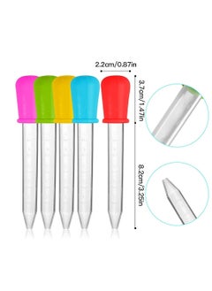 SUNSAR 10 Pack Liquid Pipettes Droppers Silicone 5ml Clear Medicine Eye Dropper, with Bulb Tip and 2 Cleaning Brushes for Candy Mold, Gummy Bear  - Image 2