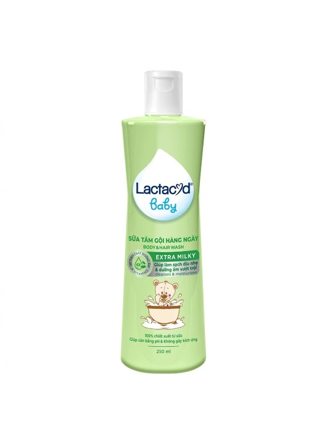 Lactacyd Baby Hair & Body Wash - Extra Milky 250ml - Image 1
