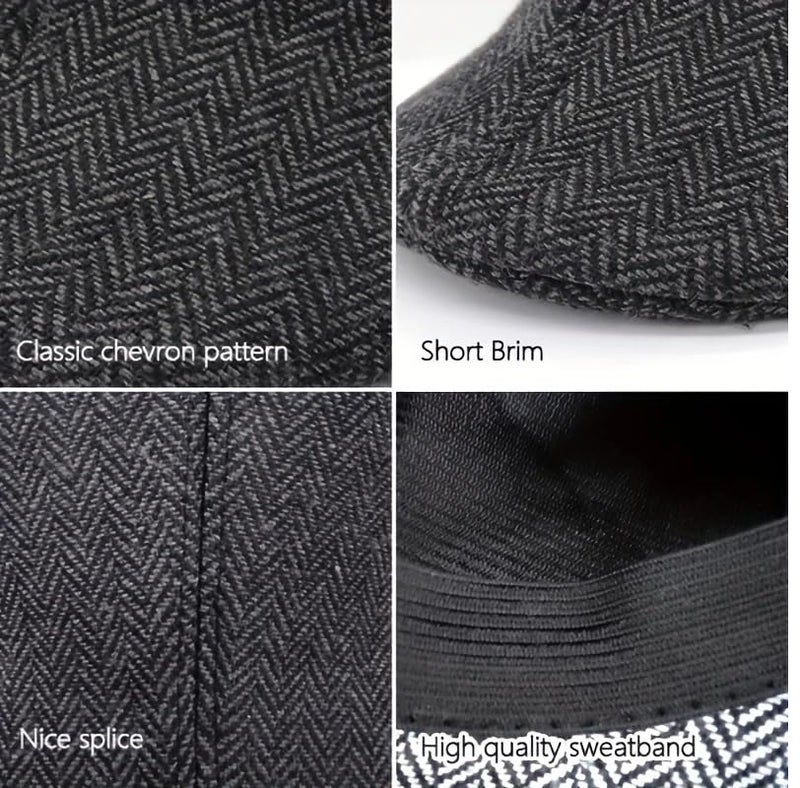 CLOTHERA Casual Golf/Flat Caps & Hats for Mens (in, Alpha, Free Size, B-Black) - Image 2