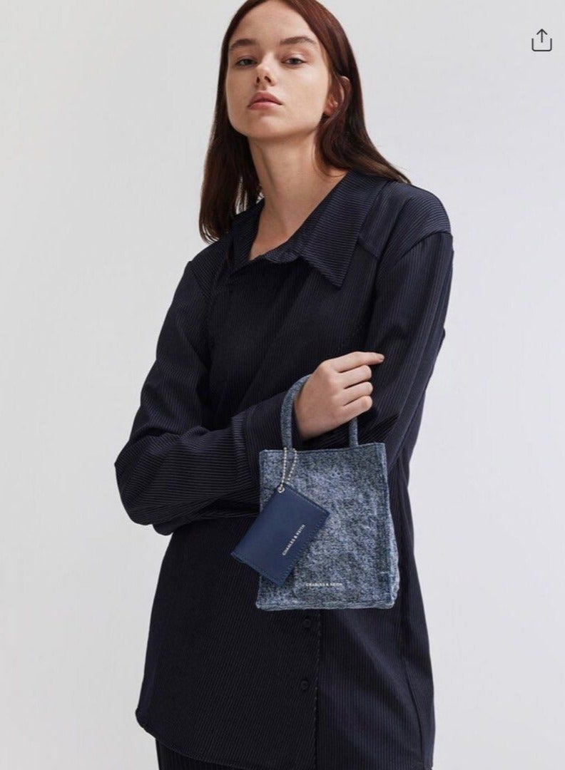 تشارلز & كيث حقيبة توت ماتينا كبيرة بتأثير تجعد - Image 3