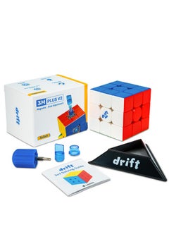 كوبليلو Drift 3M Plus V2 3X3 (مغناطيسي) (إصدار جديد مطور 2024) | يعتمد على Moyu Rs3M V5 | نظام تعديل مزدوج | مكعب السرعة للأطفال والكبار | لعبة العصف الذهني Magic Speedy Stress Buster  - Image 1