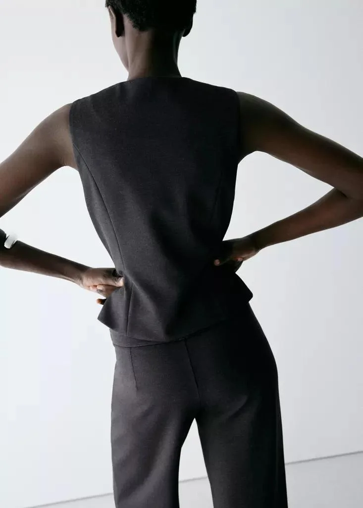 Mango  Waistcoat With Frogging Detail And Seam Detailing for Women | Best Price UAE