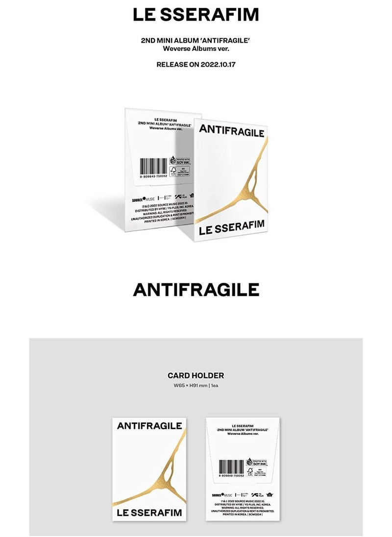 Le Sserafim  2nd Mini Album Antifragile Weverse Smart Album including Card holder Photocard QR card User guide Tracking Sealed - pzsku/ZE9DC0B9B6107553C600AZ/45/_/1680845669/c3daa4dd-965f-4381-a911-26f251d63d18