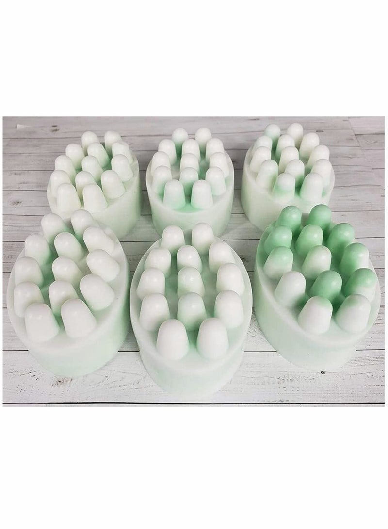 SOLARAE Silicone Massage Bar Soap Molds - 4 Pack Nonstick & BPA Free Cavity Molds for Handmade Soap Making, Perfect for Creating Unique Massage Soaps. - Image 4