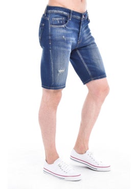 Cedy Denim Men's Sinop Blue Wear Denim Shorts Slim Fit Jean Shorts C342  - Image 1