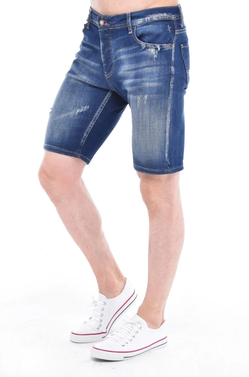 Cedy Denim Men's Sinop Blue Wear Denim Shorts Slim Fit Jean Shorts C342