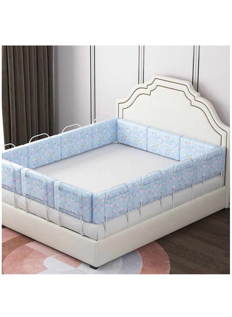 Arabest 3 Pieces Bed Rails for Toddlers, Upgrade Height Adjustable Baby Bed Rail Guard - Safety Bed Guard Rails for Kids 1 Side: 1.8 M 0.5M  - Image 3