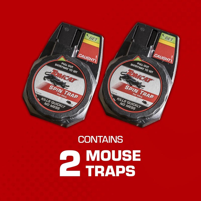 TOMCAT Spin Trap for Mice, Kills Mice Quickly, No Mess, 16 Traps - Image 2