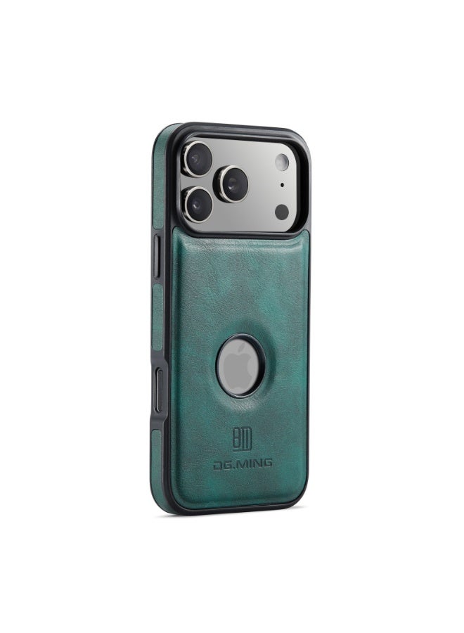 DGMING Case Cover Premium Leather Back with Logo CutOut Shockproof Compatible with  Iphone 17 Pro Max (Green) - Image 2