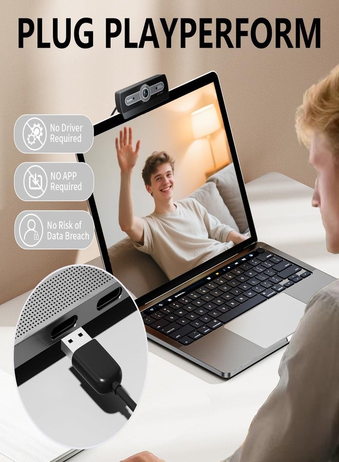 XOCLON Full HD 1080P Webcam Laptop Web cam Desktop Computer Camera with Microphone, Streaming Camera USB Plug & Play - Image 5