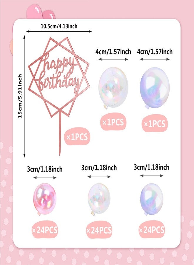 SPFYunion 75PCS Mini Colorful Balls Cake Topper DIY Insert Topper Colorful Bubble Pearl Balls for Wedding Anniversary Baby Shower Birthday Party Cake Decoration - Image 2