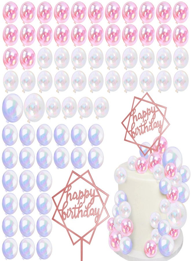 SPFYunion 75PCS Mini Colorful Balls Cake Topper DIY Insert Topper Colorful Bubble Pearl Balls for Wedding Anniversary Baby Shower Birthday Party Cake Decoration - Image 1