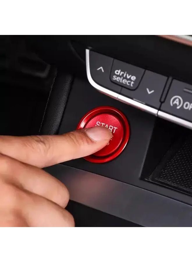 Blue Engine Start Stop Button Ring Set For Audi Q5 Q7 A8L A5 A6L A4L - Image 3