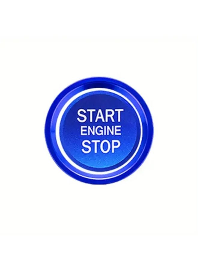 Blue Engine Start Stop Button Ring Set For Audi Q5 Q7 A8L A5 A6L A4L - Image 1