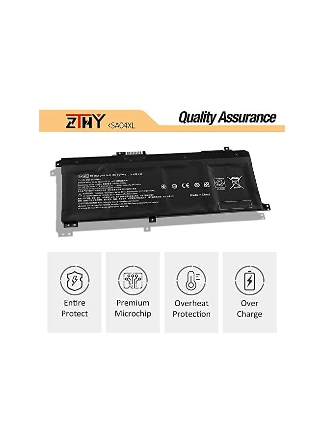 ZTHY Sa04Xl Laptop Battery Compatible With Hp Envy X360 15-Dr 15-Dr0010Tx Series Notebook Hstnn-Ob1F Hstnn-Ob1G Hstnn-Ub7U L43248-541 L43248-Ac1 L43248-Ac2 L43267-005 Sao4Xl 15.12V 55.67Wh - Image 3