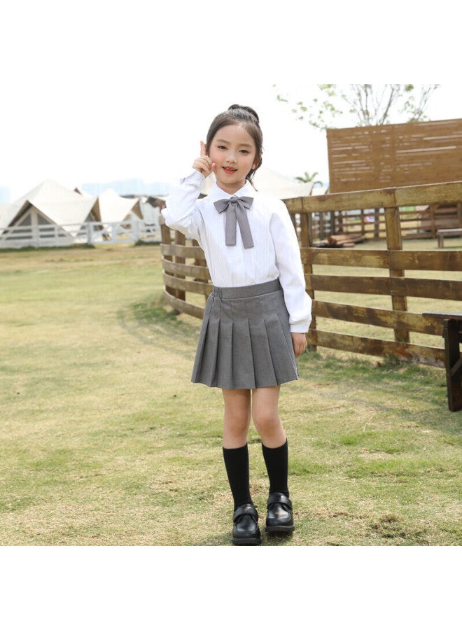 Yinuofang Girls' Pleated Skirt Performance Dress, British Style Short Skirt, School Choir Uniform, Black Suit, School Uniform, Garden Party Dress, Children's Day - Image 5