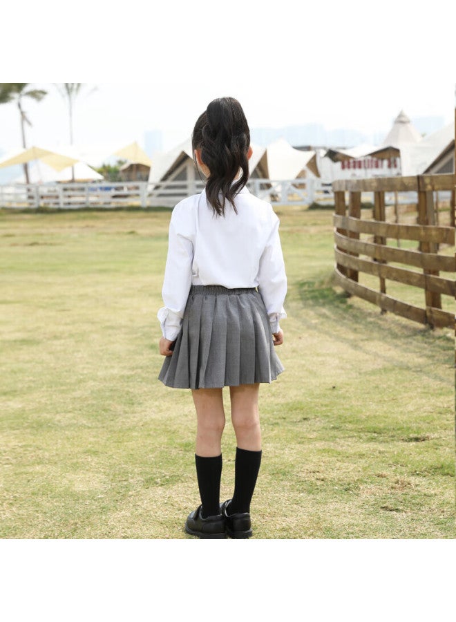 Yinuofang Girls' Pleated Skirt Performance Dress, British Style Short Skirt, School Choir Uniform, Black Suit, School Uniform, Garden Party Dress, Children's Day - Image 4