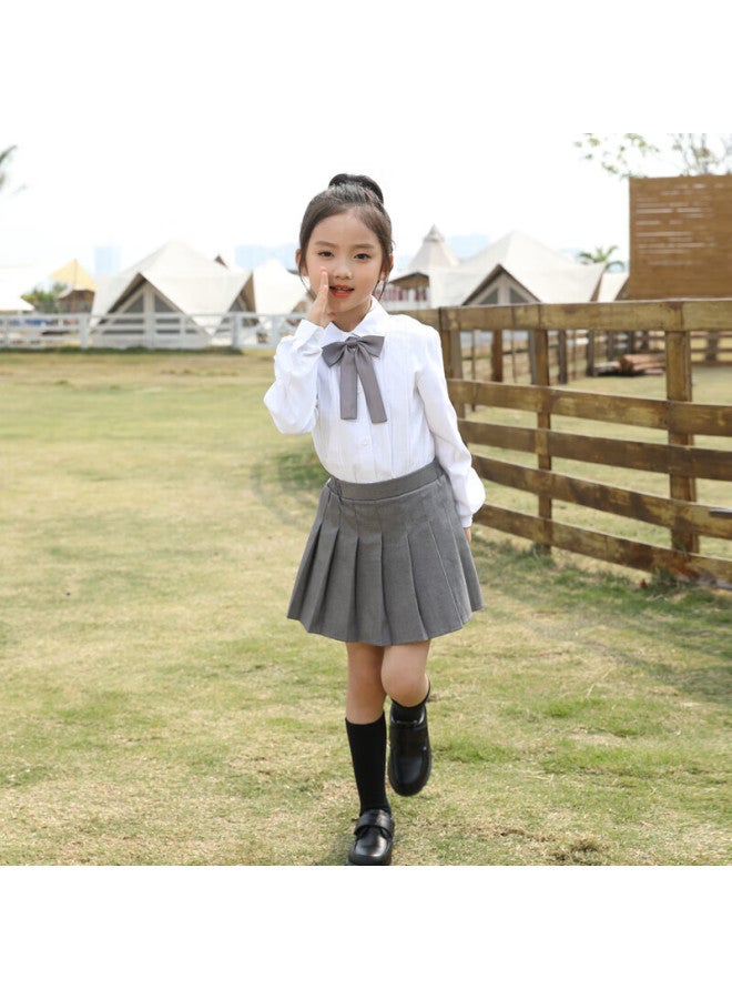 Yinuofang Girls' Pleated Skirt Performance Dress, British Style Short Skirt, School Choir Uniform, Black Suit, School Uniform, Garden Party Dress, Children's Day - Image 2