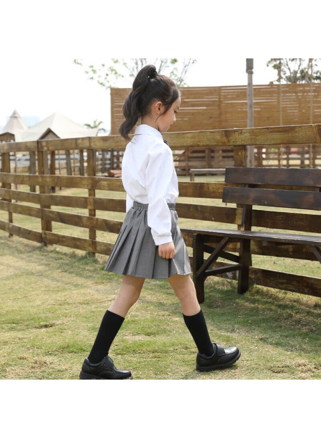 Yinuofang Girls' Pleated Skirt Performance Dress, British Style Short Skirt, School Choir Uniform, Black Suit, School Uniform, Garden Party Dress, Children's Day - Image 3