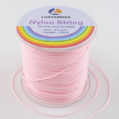 LUSTEMBER 0.8mm Nylon String, Strong Bracelet String, Durable Nylon Cord for Jewelry Making, Bracelets, Beading, Necklaces, Rattail Braiding, Kumihimo, Wind Chimes, Blinds and Handicrafts - Image 1