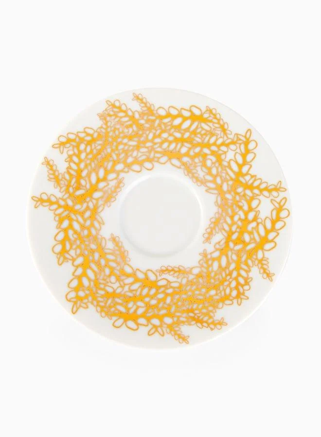 Silsal Set of 2 Tamrah Istikanah & Saucer- Golden Stems