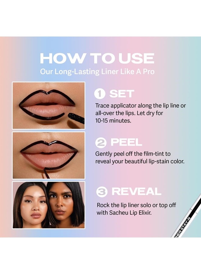 Sacheu Lip Liner Tattoo, Peel Off, Long Lasting, nOOHde, Infused with Hyaluronic Acid & Vitamin E  - Image 5