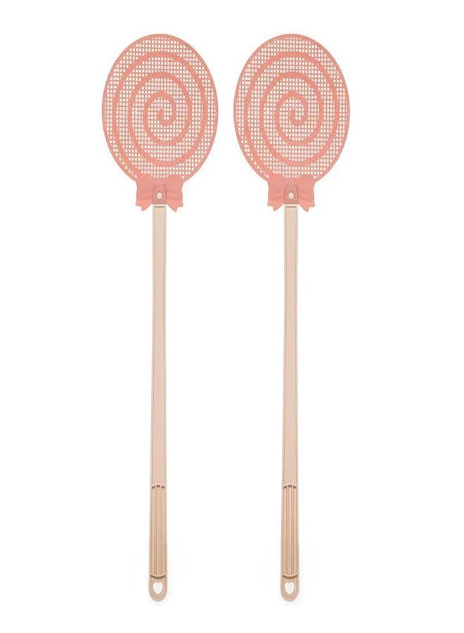 redtrout Fly Swatter, Fly Swatter for Indoors, FlySwatter, Fly Swatters Pink 2PCS - Image 1