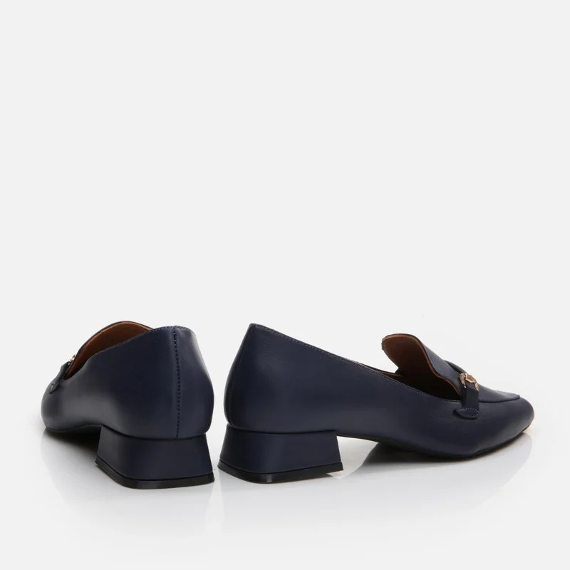 Hotiç 01AYH290820A680 GENUINE Leather Navy Blue Women's Loafer