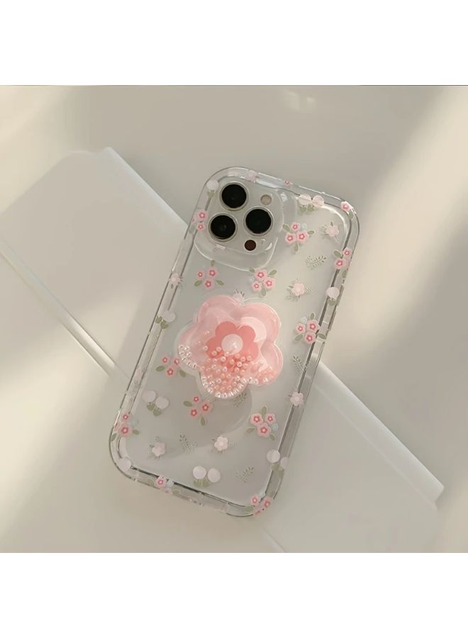 هيكل زهور رمل أزرق شفاف متغير التصميم لهاتف iPhone 14 - Image 2