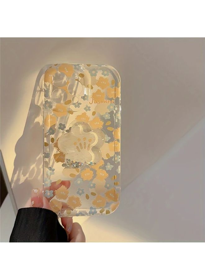 هيكل زهور رمل أزرق شفاف متغير التصميم لهاتف iPhone 14 - Image 4