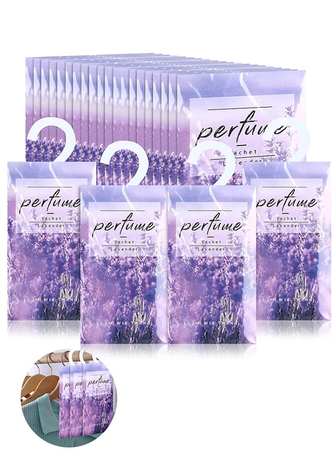 12 Pcs Large Hanging Closet Deodorizer, Air Freshener Scented Sachets for Drawers and Closets Long Lasting Lavender Sachet Bags Drawer Freshener for Clothes (Lavender) - Image 1