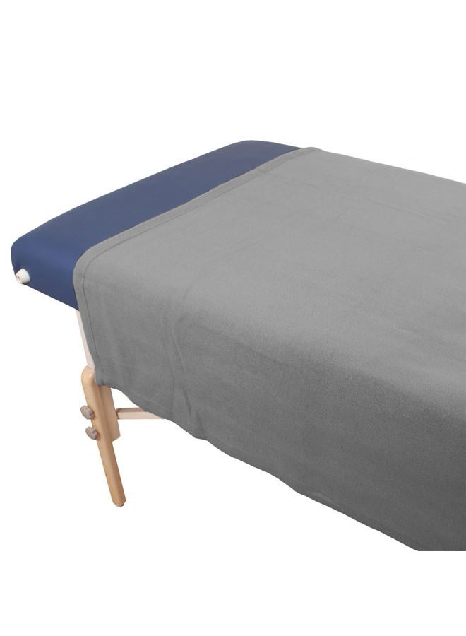 Body Linen Gentility™ Polar Fleece Massage Table Blanket, Warm, Cozy and Plush Spa Blankets. Create That Perfect Atmosphere. 54 x 80 inches, 100% Polyester - Bluish Grey - Image 3