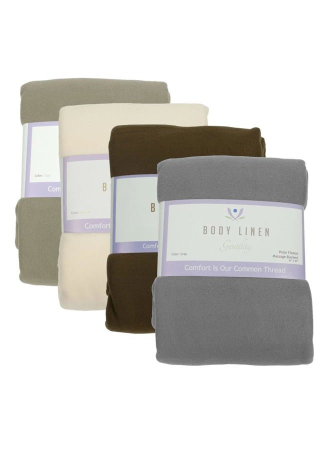 Body Linen Gentility™ Polar Fleece Massage Table Blanket, Warm, Cozy and Plush Spa Blankets. Create That Perfect Atmosphere. 54 x 80 inches, 100% Polyester - Bluish Grey - Image 4