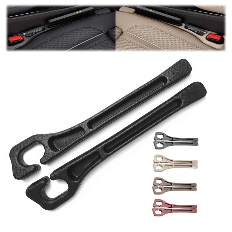 FFKQBH Car Seat Gap Filler Set of 2 Premium Interior Car Accessories Multifunctional Car Storage Solution with NonSlip Design Fits Most Vehicles Black - Image 3