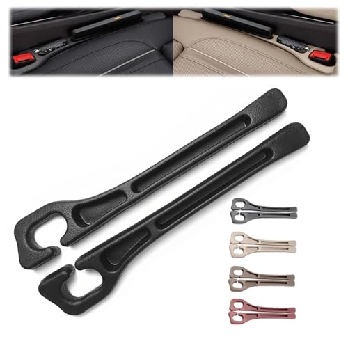 FFKQBH Car Seat Gap Filler Set of 2 Premium Interior Car Accessories Multifunctional Car Storage Solution with NonSlip Design Fits Most Vehicles Black - Image 1