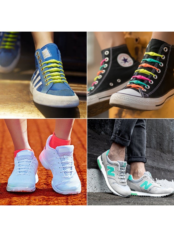 بينكو 12أزواج لا توجد أحذية ربطة عنق لا توجد أربطة أحذية مطاطية مع وصلة قفل أربطة أحذية، ملحقات العناية لا توجد أربطة أحذية - Image 3