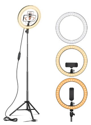 Ring Light 25cm with Tripod Stand & Phone Holder for YouTube Video, Desktop Camera Led Ring Light for Streaming, Makeup, Selfie Photography Compatible with iPhone Android - pzsku/ZE9DCBB359E981392F0A4Z/45/_/1727718480/14b2eaa3-bb79-40d0-907a-3628fca2cd5b