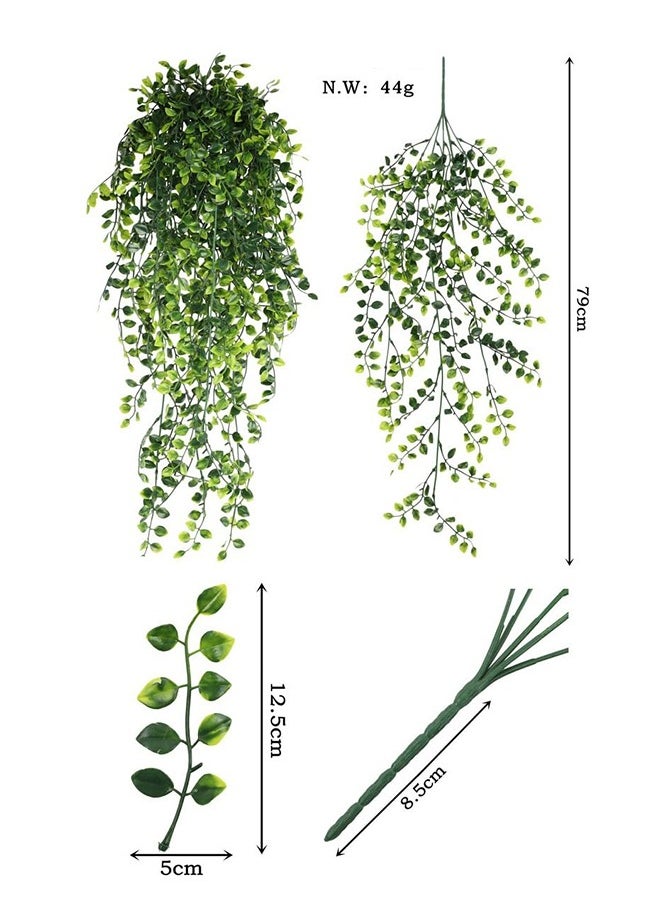 Generic - Artificial Hanging Plants, 2Pcs Fake Plants, Artificial Plants for Home Decor Indoor Outdoor, Artificial Hanging Plants for Office Shelf Room Decor - Image 1