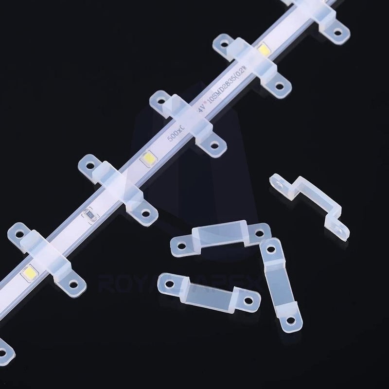 Royal Apex LED Strip Light Mounting Brackets LED Strip Holders with Screws for Secure Installation & Neat Cable Management (10) - Image 4