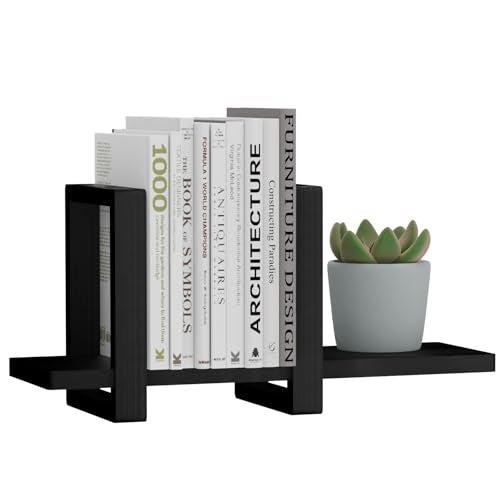 Soultopxin 100 Solid Wood Adjustable Desktop Bookshelf Retro Tabletop Bookshelf Desk holder Shelf for Living Room Home Office Perfect for Magazine Books Cookbooks No Tools Required to Assemble Black - Image 3