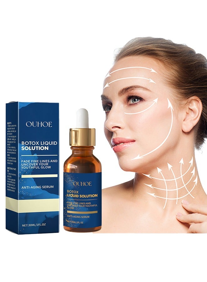 أوهو محلول البوتوكس السائل ، مصل محلول البوتوكس السائل المضاد للشيخوخة ، يحتوي على الألوة ، مصل الوجه بمحلول الأسهم ، فيتامين C و E ، مصل الوجه المرطب والمضاد للتجاعيد - Image 1