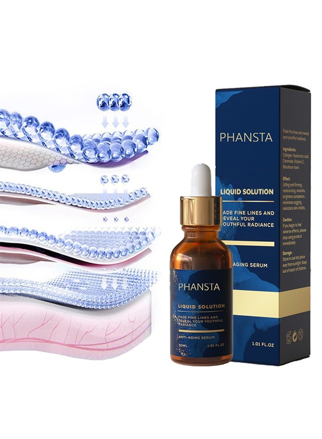 أوهو محلول البوتوكس السائل ، مصل محلول البوتوكس السائل المضاد للشيخوخة ، يحتوي على الألوة ، مصل الوجه بمحلول الأسهم ، فيتامين C و E ، مصل الوجه المرطب والمضاد للتجاعيد - Image 4