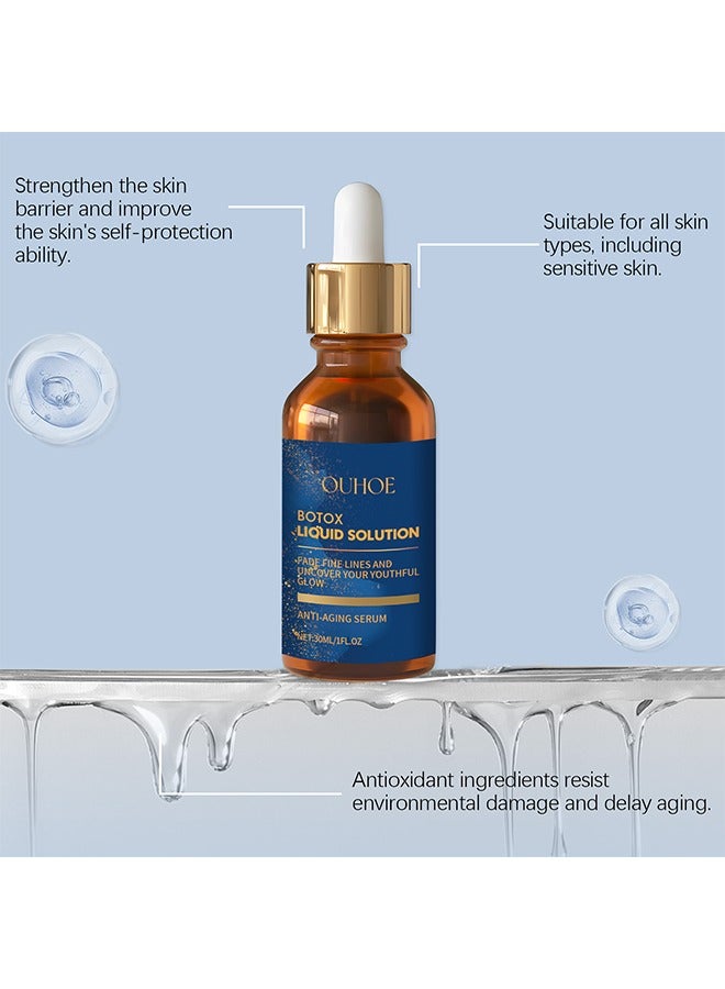 أوهو محلول البوتوكس السائل ، مصل محلول البوتوكس السائل المضاد للشيخوخة ، يحتوي على الألوة ، مصل الوجه بمحلول الأسهم ، فيتامين C و E ، مصل الوجه المرطب والمضاد للتجاعيد - Image 3