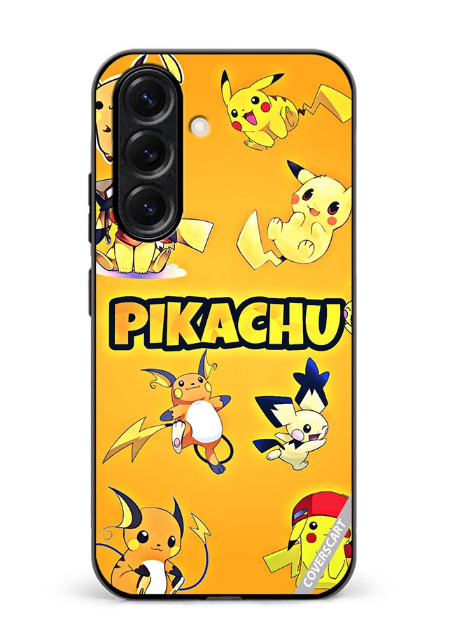 Protective Case Cover For Samsung Galaxy S25 Pikachu Surfing Design Multicolour