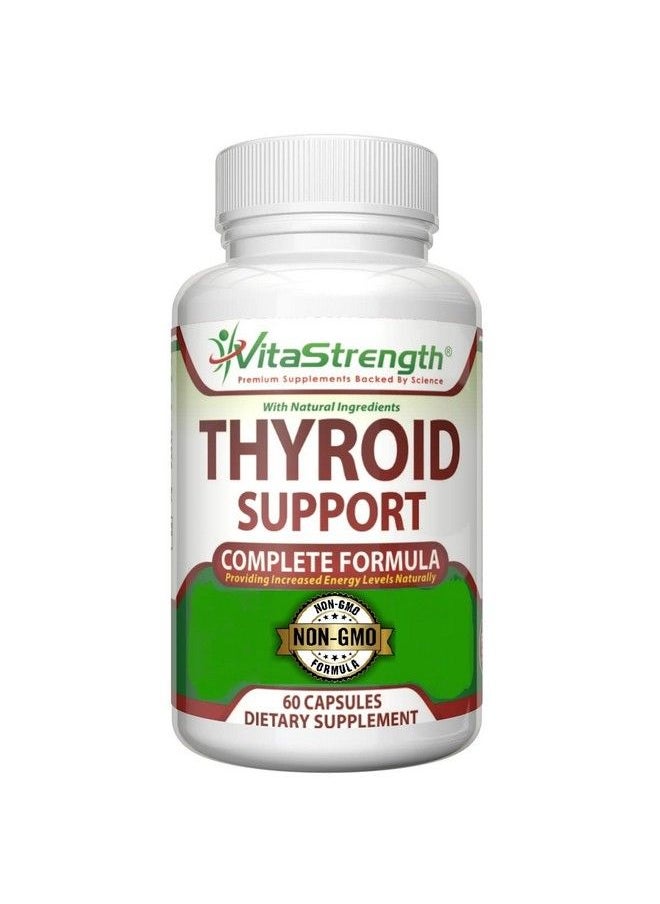 VitaStrength - Thyroid Support Complete Formula To Help Weight Loss & Improve Energy With Bladderwrack Kelp B12 & More Thyroid Energy: Boost T4 To T3 Supplement - Image 1