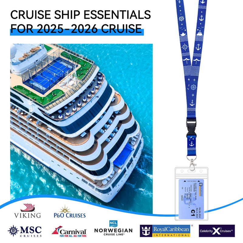 SEAVILIA 5 Pack Cruise Luggage Tag Holder & 2 Pack Cruise Ship Lanyards with Waterproof Id Badge Holder, Cruise Essentials 2025 for NCL, Princess, Carnival, Royal Caribbean and Celebrity - Image 2