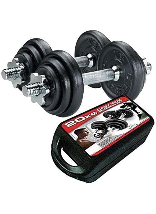20 KG BOX IRON DUMBBELL Weights with Iron Rod