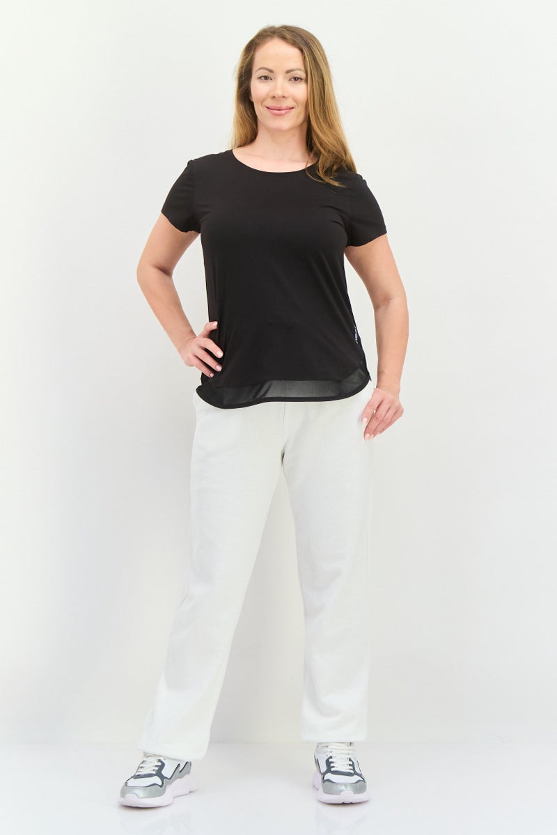 HEAD Women Slim Fit Short Sleeve Outdoor T-Shirt, Black - Image 4